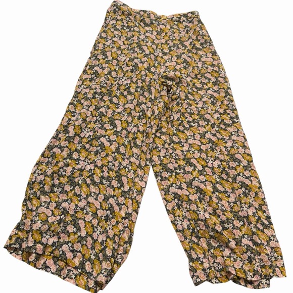 American Eagle High-Waisted Floral Wide-Leg Pants Womens XS Loose - Picture 2 of 12